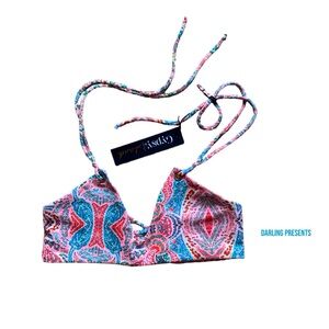 Gypsy 05 Sand Halter Bikini Top Women Color Multi Size XS